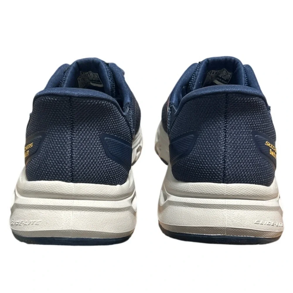 Skechers Men Size 13 Navy Blue Mesh Hands Free Swift Fit Slide On Athletic Shoes